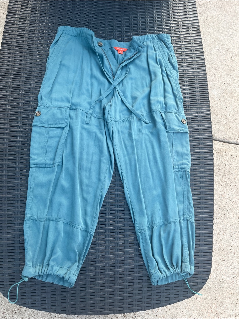 Joe Fresh Teal Cargo Capris